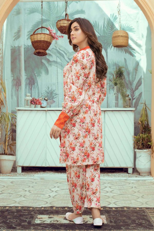 2 Pc Digital Printed Lawn Shirt With Digital Printed Cotton Shalwar CPM22-52